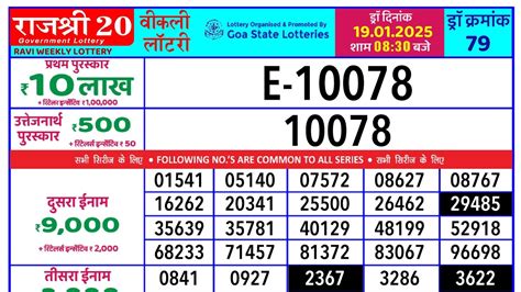 Rajshree Lottery Live Draw .